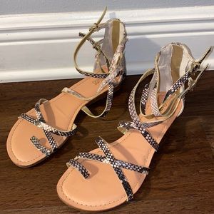 Snake Print Sandals